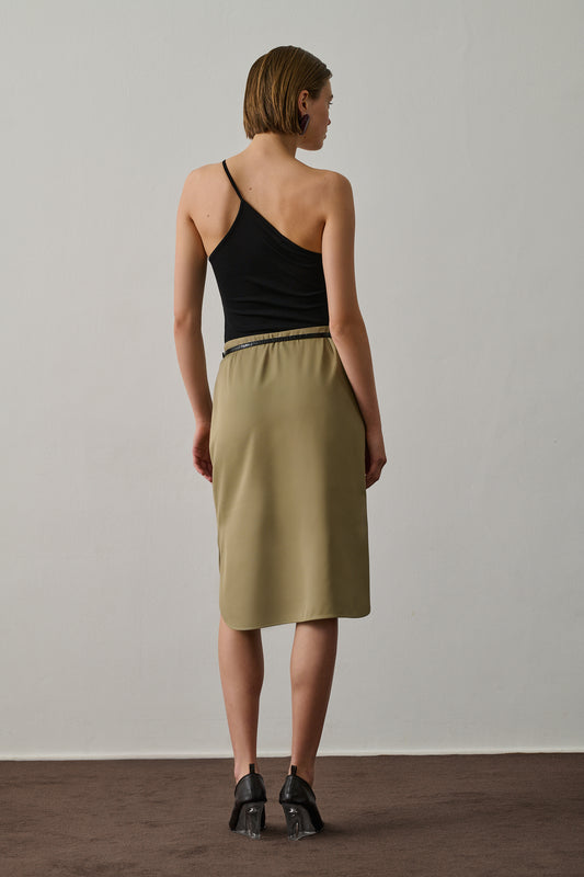 Jupe Caroline - Sauge - Viscose - Femme