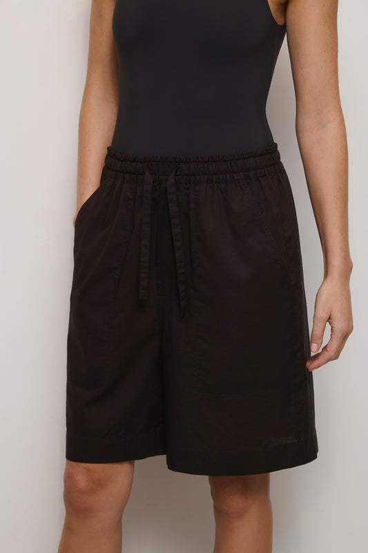 Short Pantaloncini - Chocolat - Coton - Femme