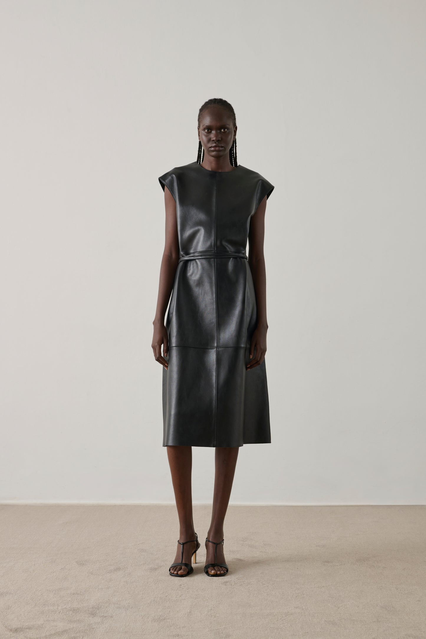 Robe Sofia - Noir - Cuir - Femme